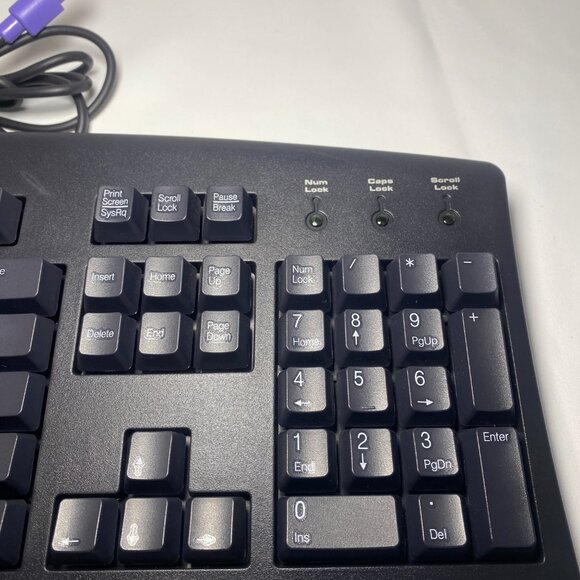 Dell RT7D20 PS/2 Wired Black Keyboard English Footed Tested Working EUC - Picture 3 of 8